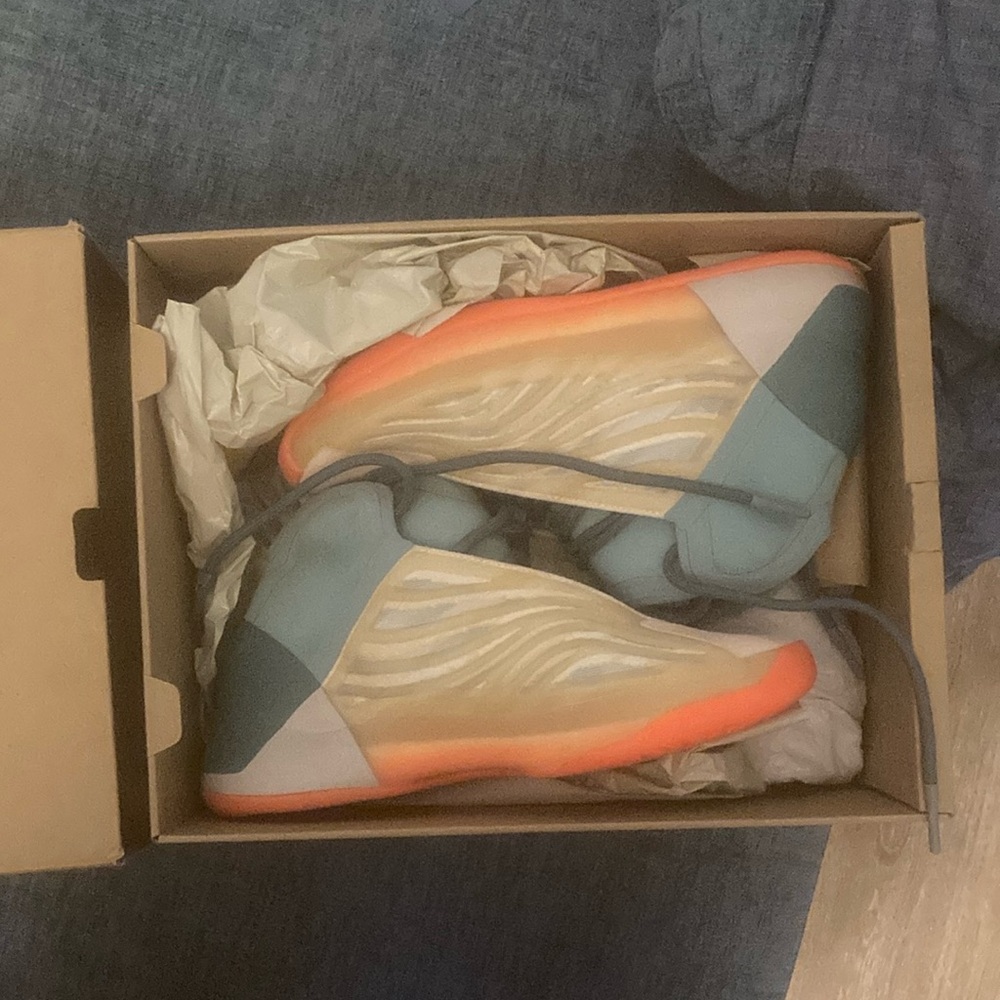 Adidas Yeezy Quantum Basketball Shoes - Blue and Orange